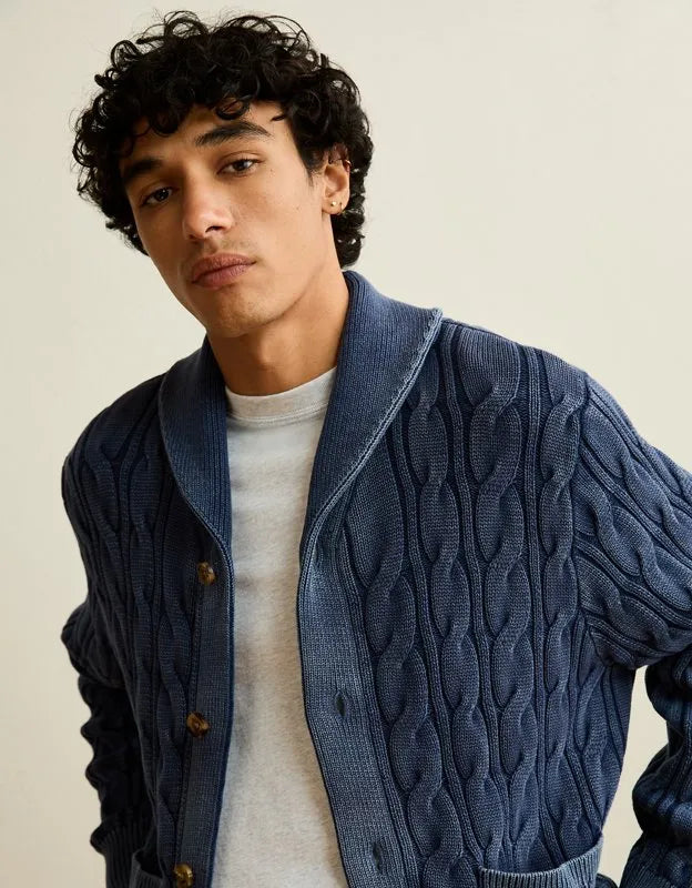 AE Chunky Knit Shawl Cardigan