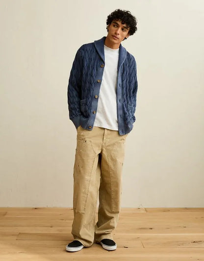 AE Chunky Knit Shawl Cardigan