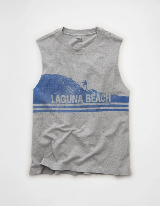 AE Boxy Fit Destination Graphic Tank Top