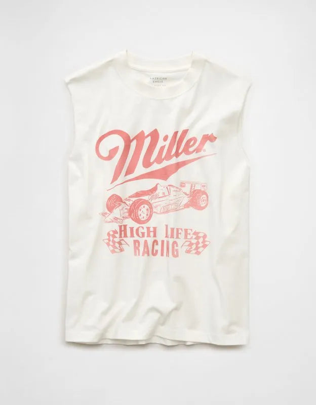 AE Boxy Fit Miller Racing Graphic Muscle Tank