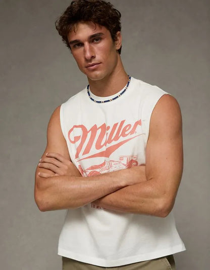 AE Boxy Fit Miller Racing Graphic Muscle Tank