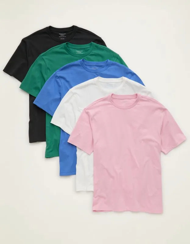 AE Standard Fit Lived-In T-Shirt 5-Pack