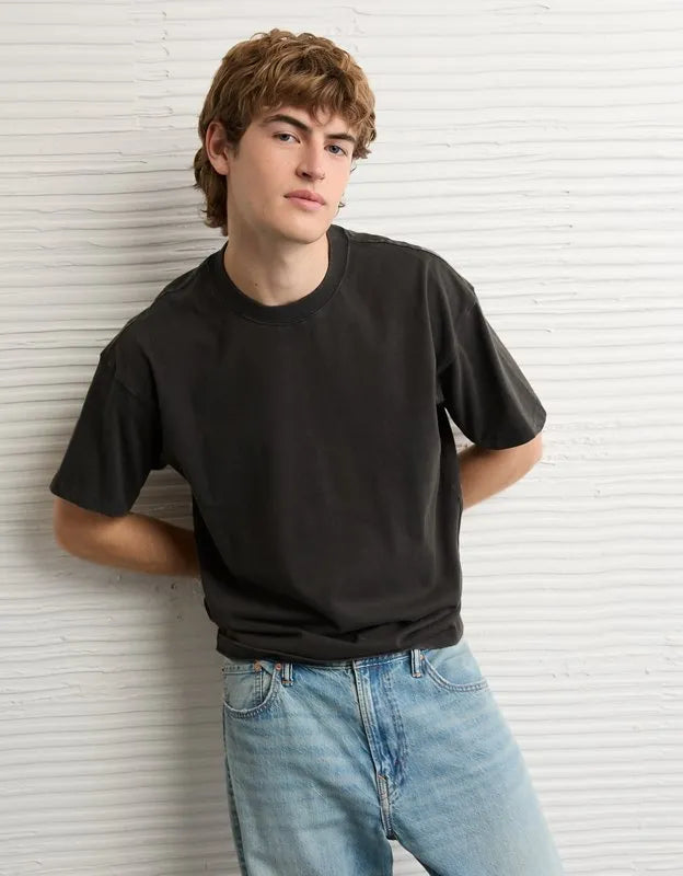 AE Boxy Fit Sueded Jersey T-Shirt