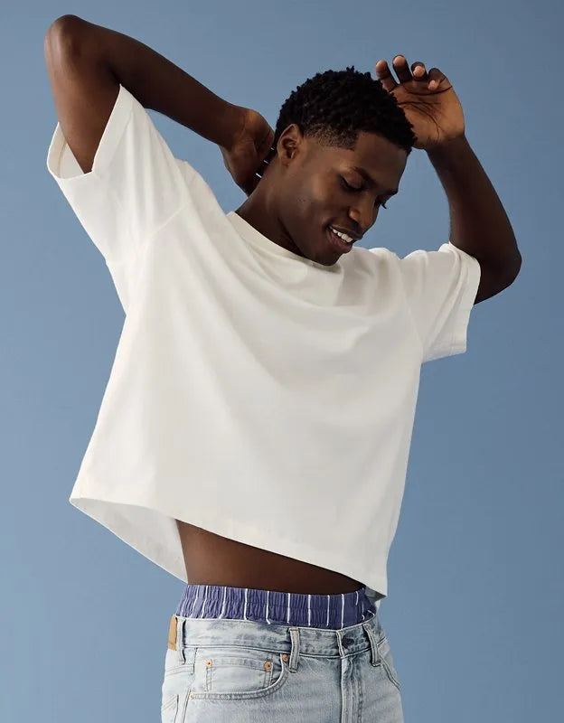 AE Boxy Fit Sueded Jersey T-Shirt