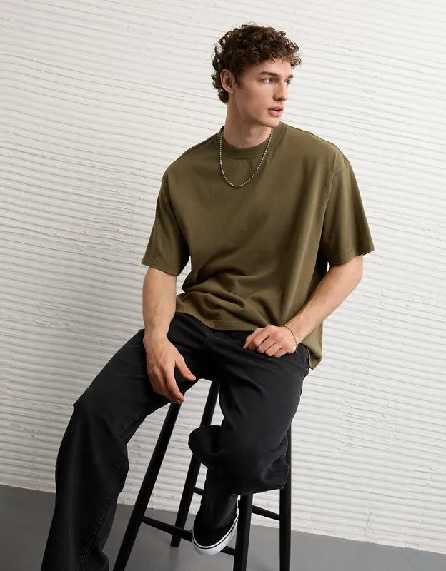 AE Boxy Fit Sueded Jersey T-Shirt