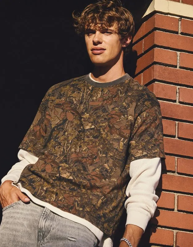 AE Boxy Fit Sueded Jersey T-Shirt