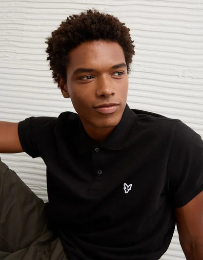 AE Lived-In Slim Fit Pique Polo Shirt