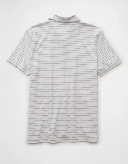 AE 24/7 Club Logo Striped Polo Shirt