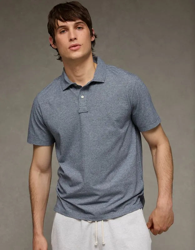 AE 24/7 Standard Fit Club Pique Polo Shirt
