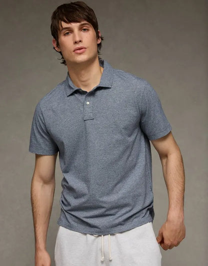 AE 24/7 Standard Fit Club Pique Polo Shirt