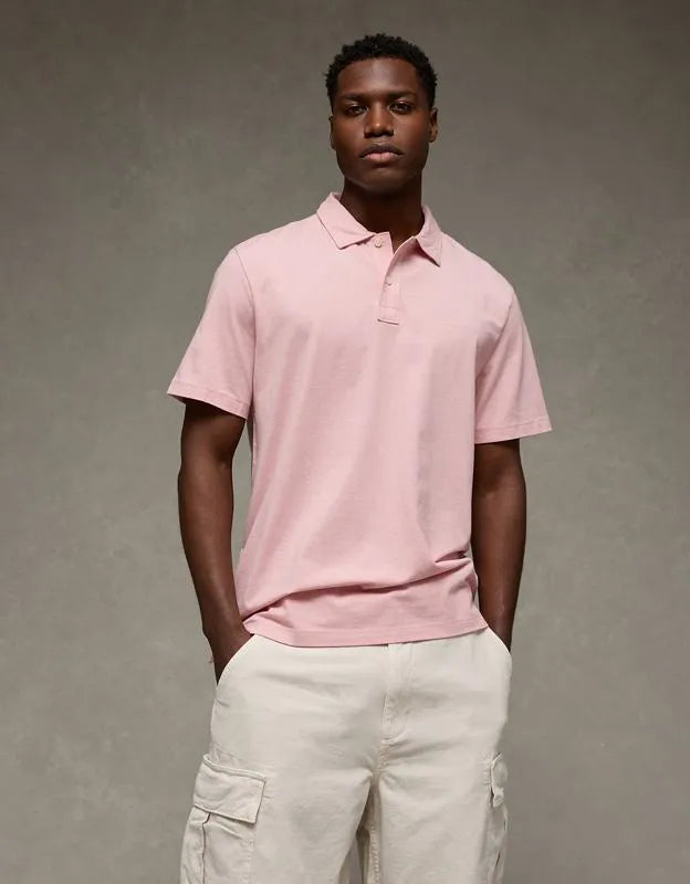 AE 24/7 Standard Fit Club Pique Polo Shirt