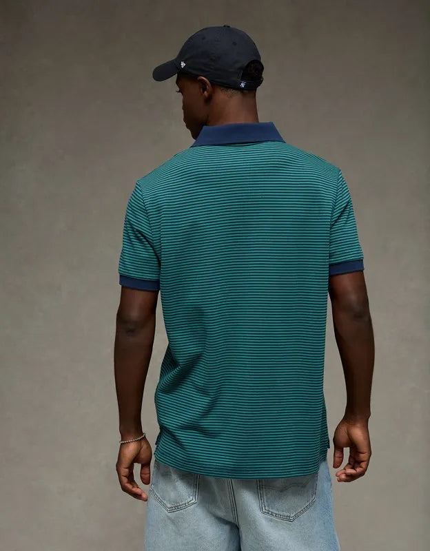 AE 24/7 Standard Fit Club Pique Polo Shirt