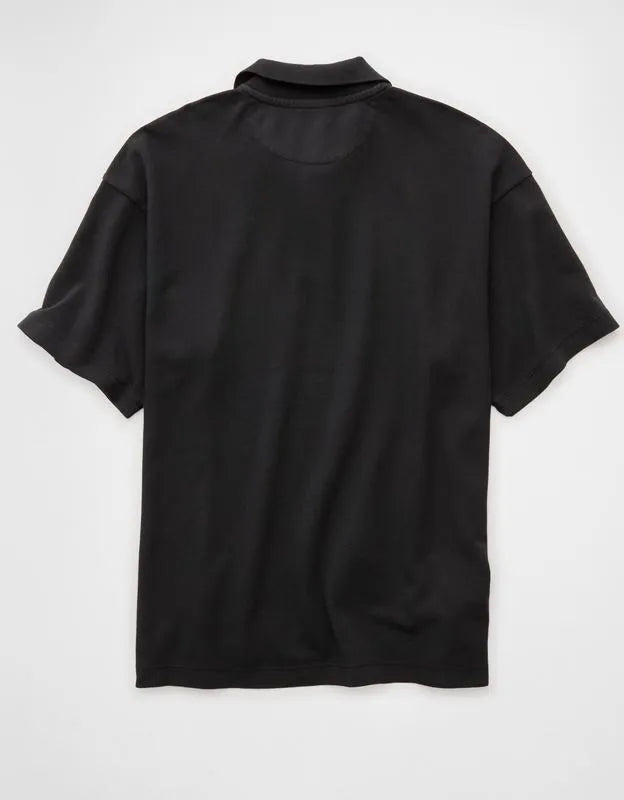 AE Boxy Fit Pique Polo Shirt