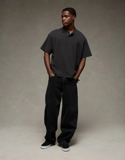 AE Boxy Fit Pique Polo Shirt