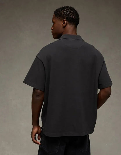 AE Boxy Fit Pique Polo Shirt