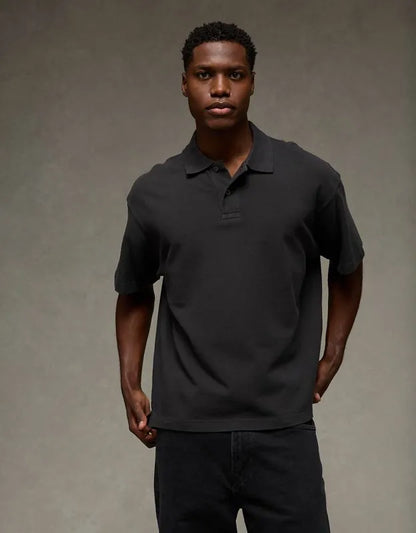 AE Boxy Fit Pique Polo Shirt