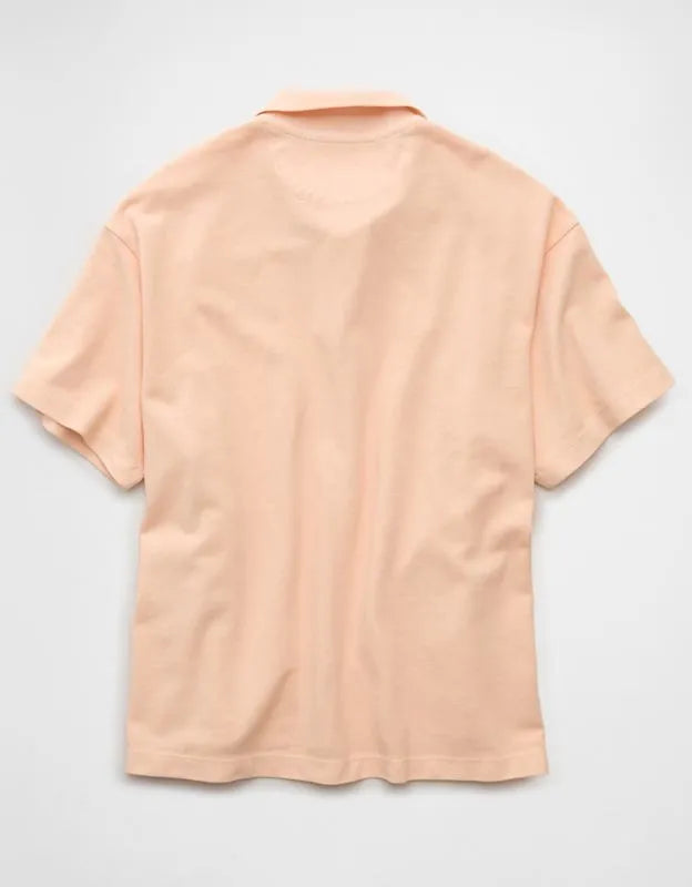 AE Boxy Fit Pique Polo Shirt