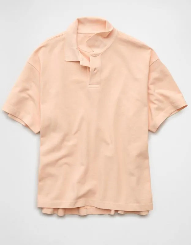 AE Boxy Fit Pique Polo Shirt