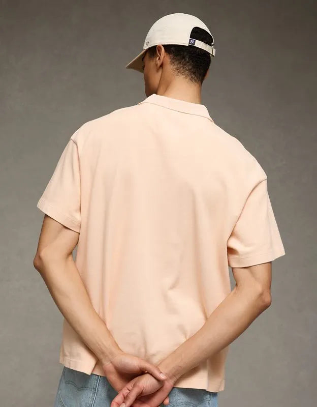 AE Boxy Fit Pique Polo Shirt