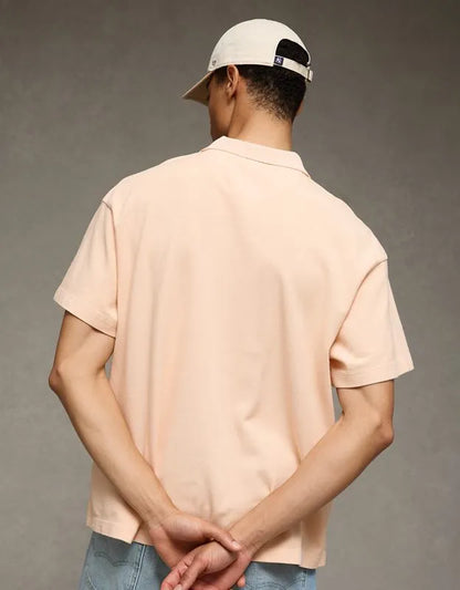 AE Boxy Fit Pique Polo Shirt