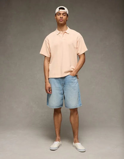 AE Boxy Fit Pique Polo Shirt