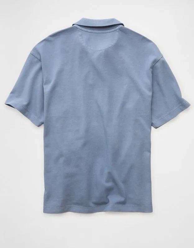 AE Boxy Fit Pique Polo Shirt