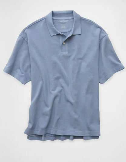 AE Boxy Fit Pique Polo Shirt