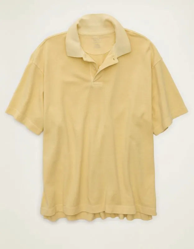 AE Boxy Fit Pique Polo Shirt