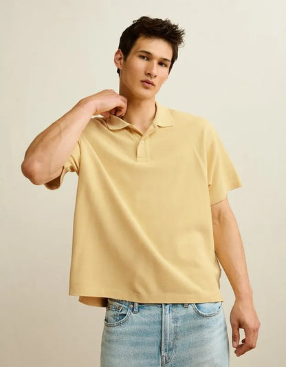 AE Boxy Fit Pique Polo Shirt