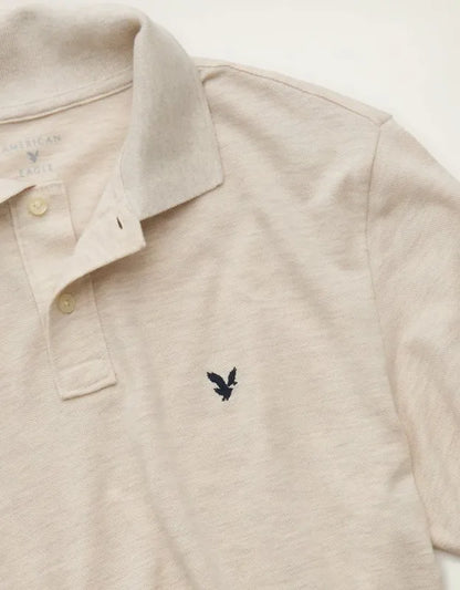 AE Standard Fit Logo Pique Polo Shirt