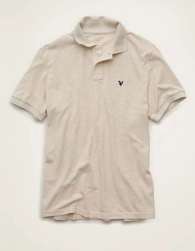 AE Standard Fit Logo Pique Polo Shirt
