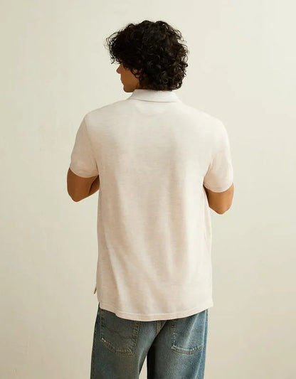AE Standard Fit Logo Pique Polo Shirt