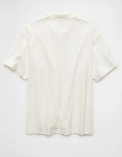 AE Boxy Fit Pique Polo Shirt