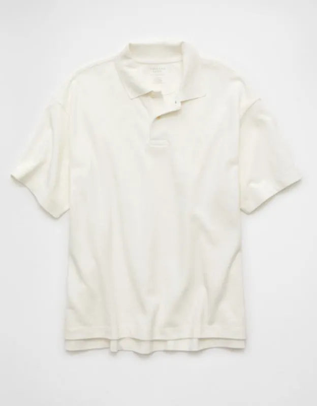 AE Boxy Fit Pique Polo Shirt