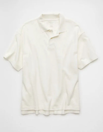 AE Boxy Fit Pique Polo Shirt