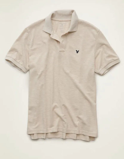AE Standard Fit Logo Pique Polo Shirt