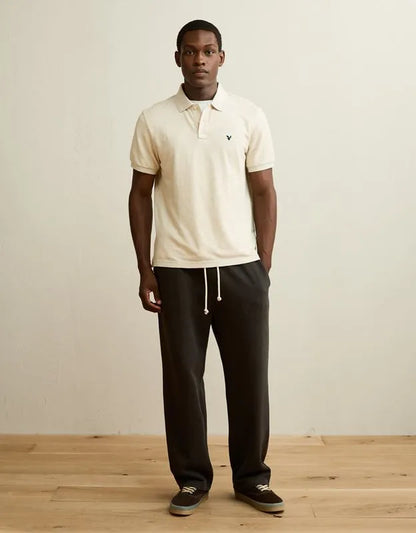 AE Standard Fit Logo Pique Polo Shirt