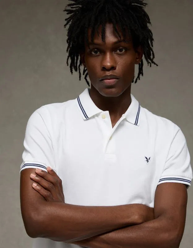 AE Slim Fit Logo Pique Polo Shirt