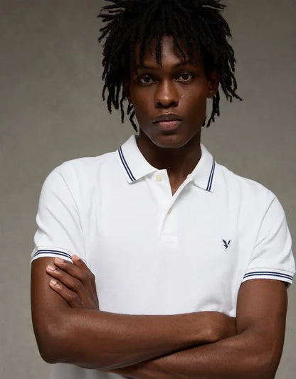 AE Slim Fit Logo Pique Polo Shirt