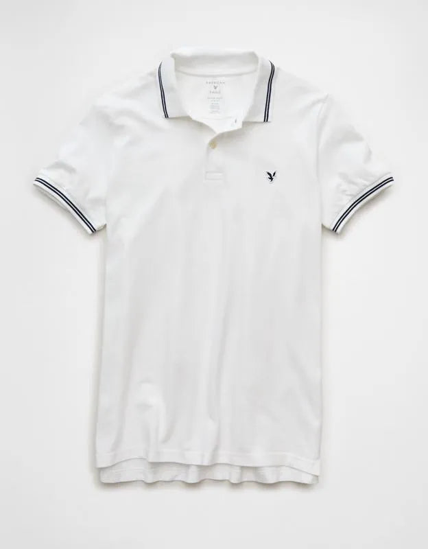 AE Slim Fit Logo Pique Polo Shirt