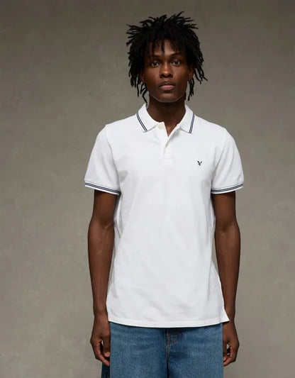 AE Slim Fit Logo Pique Polo Shirt