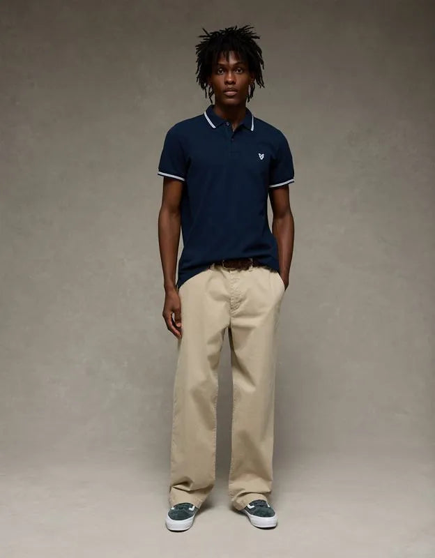 AE Slim Fit Logo Pique Polo Shirt