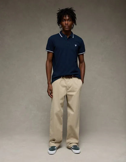 AE Slim Fit Logo Pique Polo Shirt