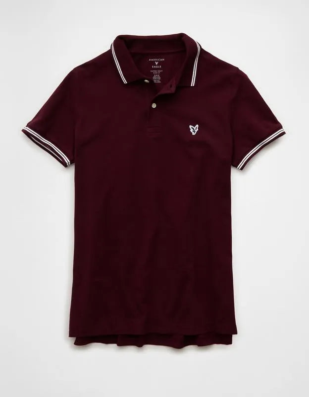 AE Slim Fit Logo Pique Polo Shirt