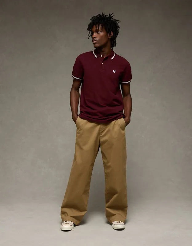 AE Slim Fit Logo Pique Polo Shirt