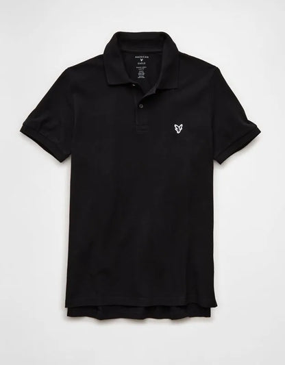 AE Slim Fit Logo Pique Polo Shirt