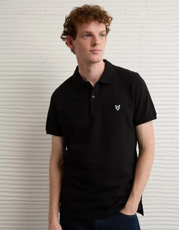 AE Slim Fit Logo Pique Polo Shirt