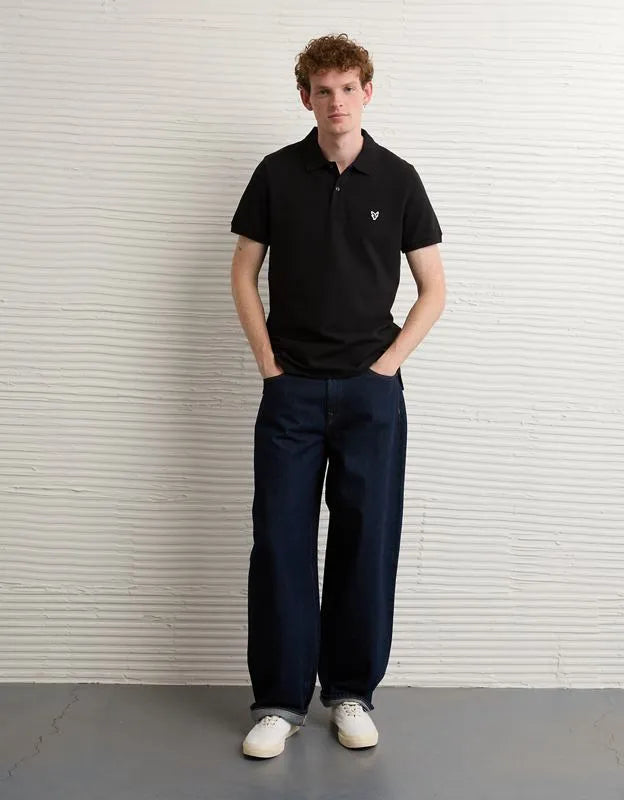 AE Slim Fit Logo Pique Polo Shirt