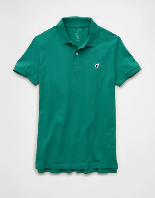 AE Slim Fit Logo Pique Polo Shirt