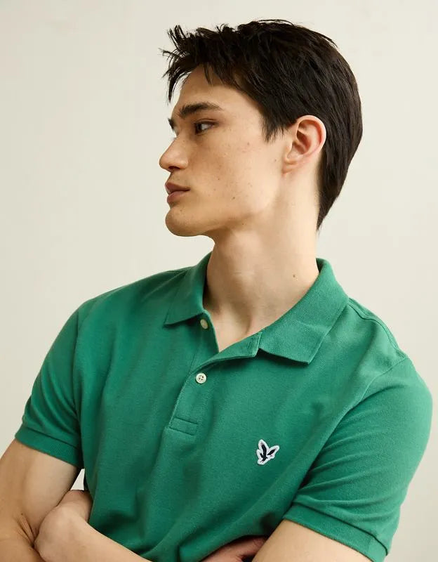 AE Slim Fit Logo Pique Polo Shirt